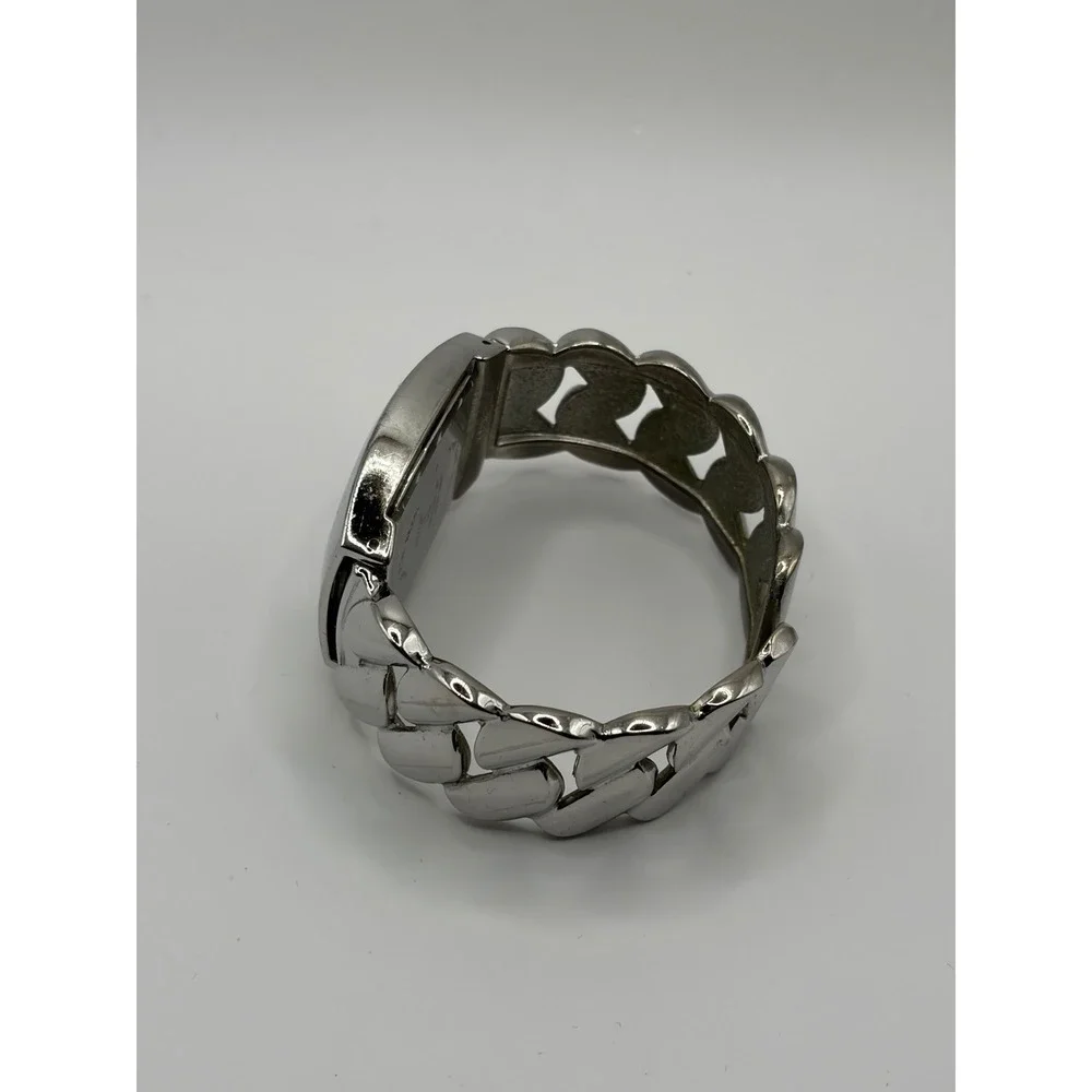 Studio Time Silver‎ Tone Rectangular Face Quartz Women's Watch